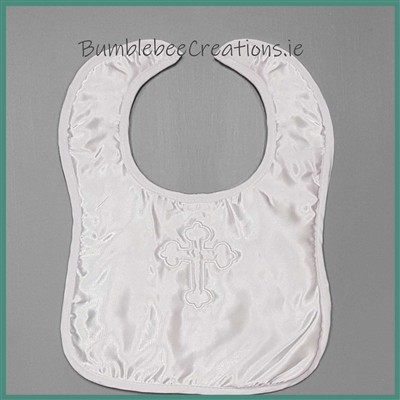 Satin Christening Bib